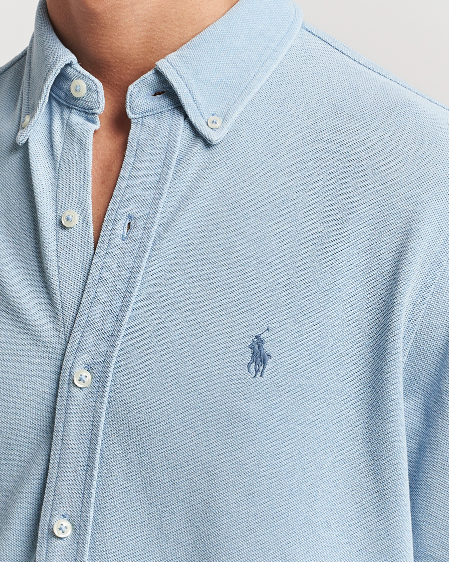 Men | Shirts | Polo Ralph Lauren | Featherweight Mesh Shirt Light Indigo