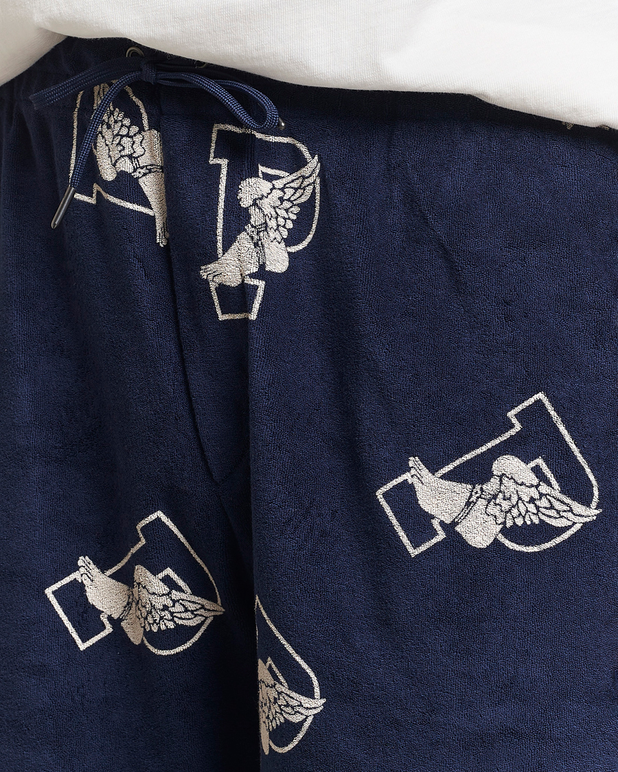 Men | Shorts | Polo Ralph Lauren | Cotton Terry P Wing Drawstring Shorts Cruise Navy