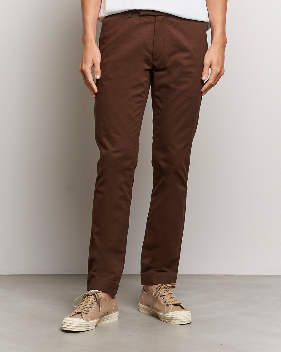 Men | Trousers | Polo Ralph Lauren | Slim Fit Stretch Chinos Branch Brown