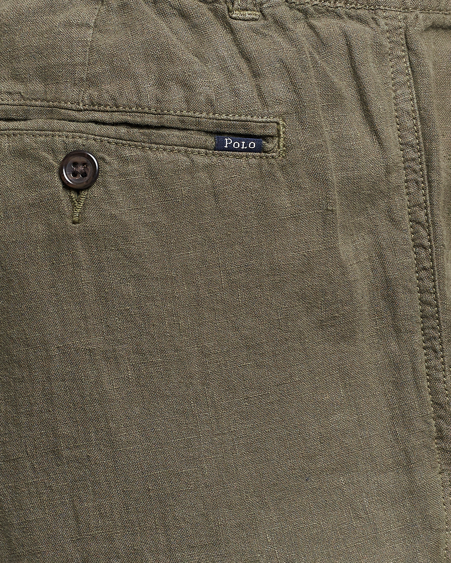 Men | Trousers | Polo Ralph Lauren | Prepster Linen Trousers Thermal Green