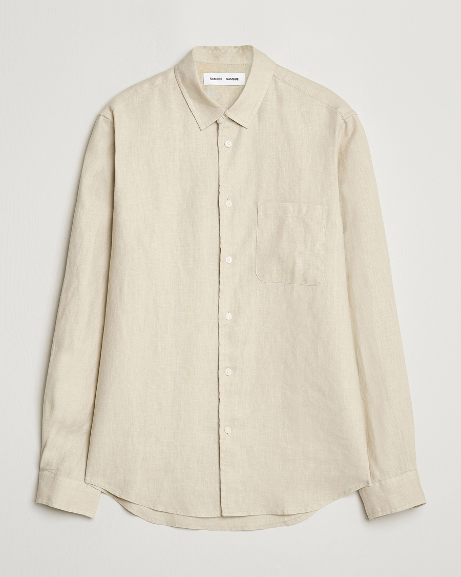 Men | Shirts | Samsøe Samsøe | Liam Linen Shirt Castle Wall