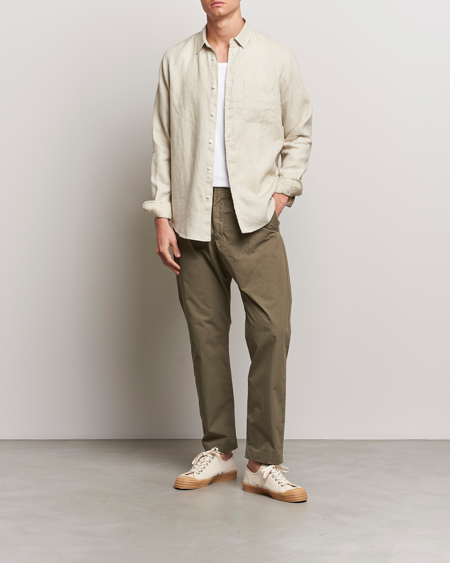 Men | Shirts | Samsøe Samsøe | Liam Linen Shirt Castle Wall