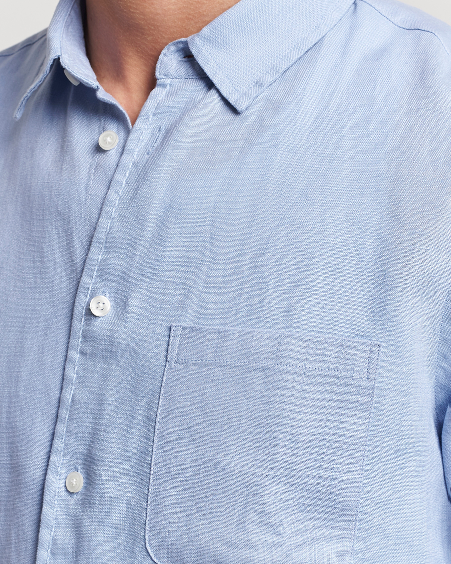 Men | Shirts | Samsøe Samsøe | Liam Linen Shirt Brunnera Blue