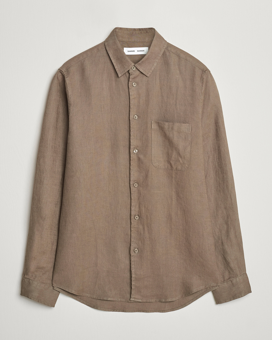 Men | Shirts | Samsøe Samsøe | Liam Linen Shirt Bungee Cord