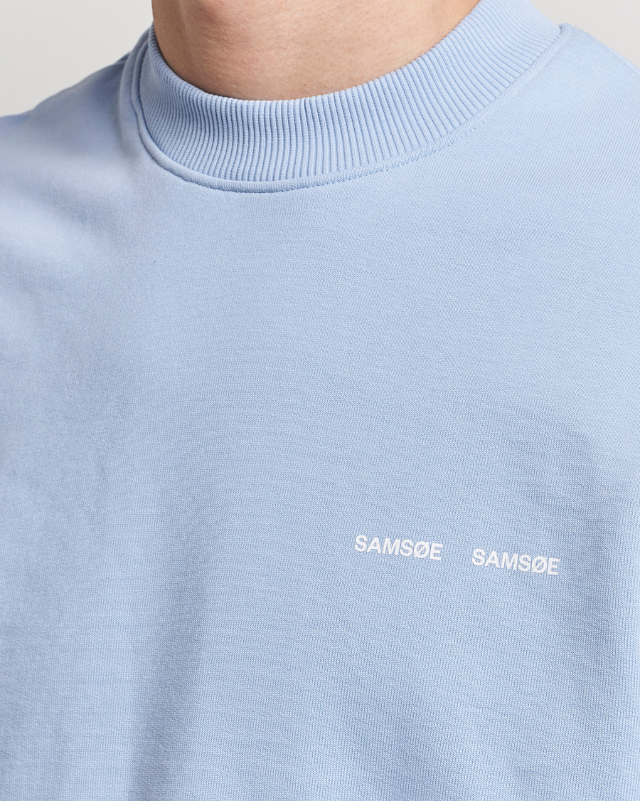 Men | Sweaters & Knitwear | Samsøe Samsøe | Norsbro Crew Neck Sweatshirt Brunnera Blue