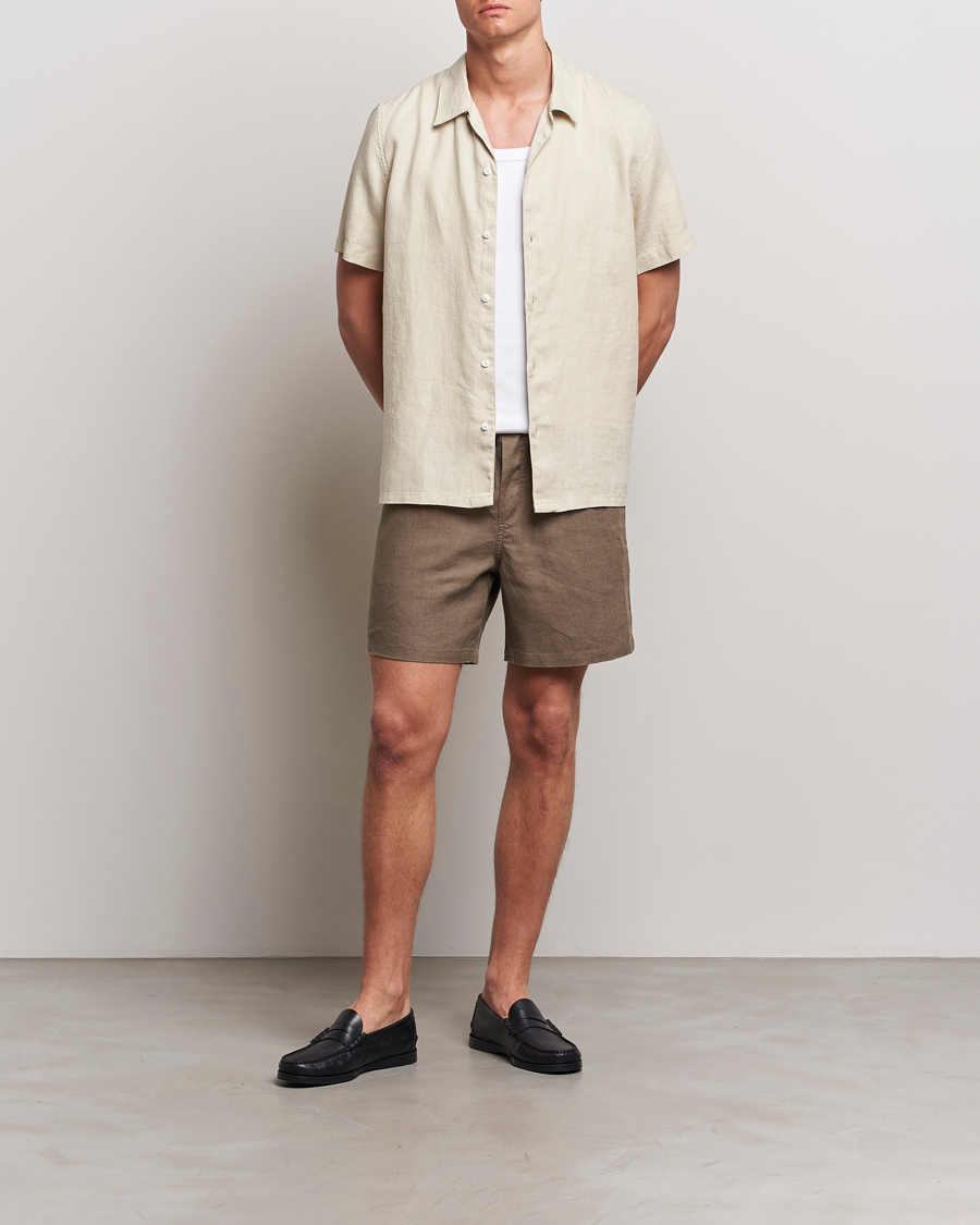 Men | Shorts | Samsøe Samsøe | Sajabari Linen Drawstring Shorts Bungee Cord