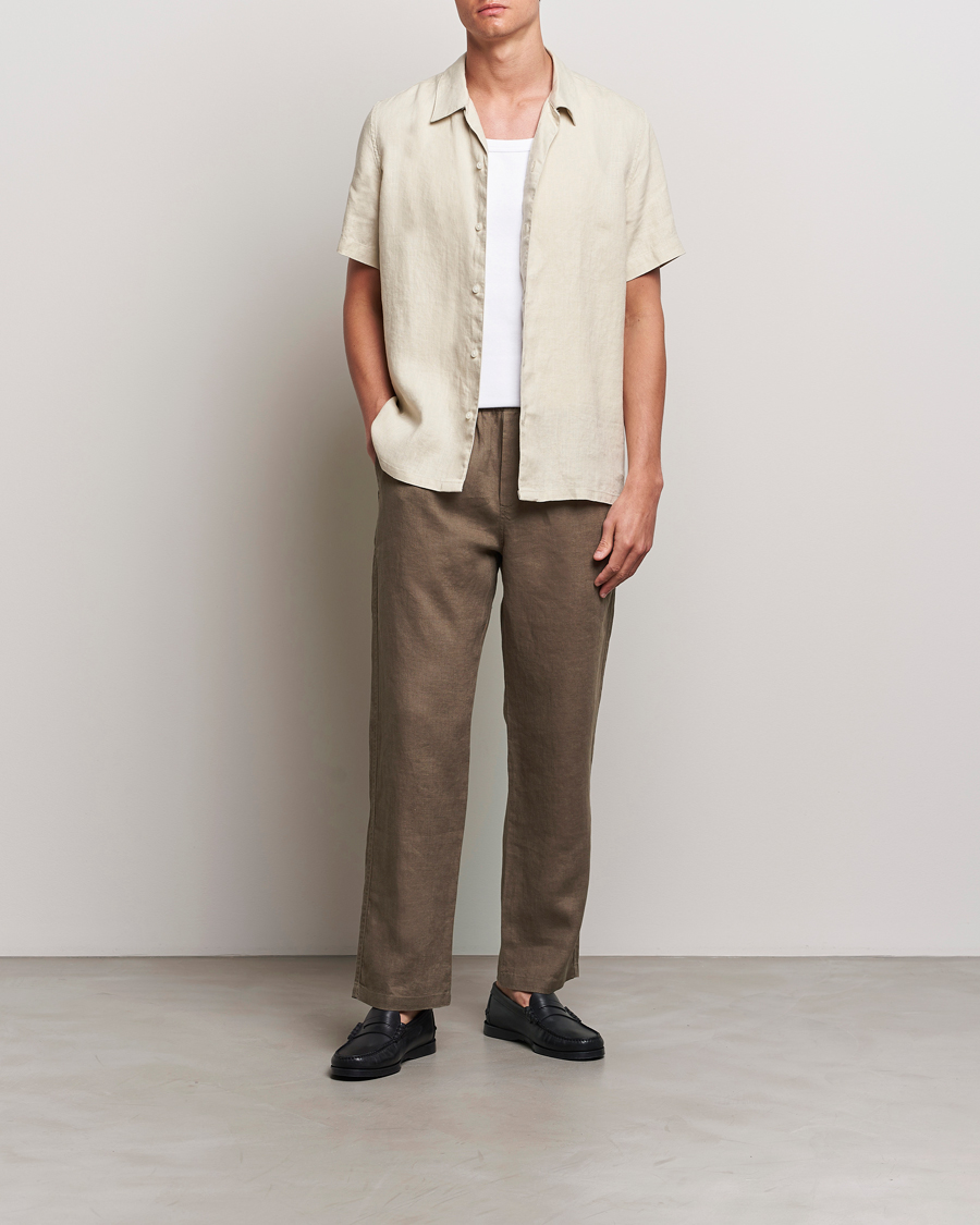 Men | Trousers | Samsøe Samsøe | Sajabari Linen Drawstring Trousers Bungee Cord