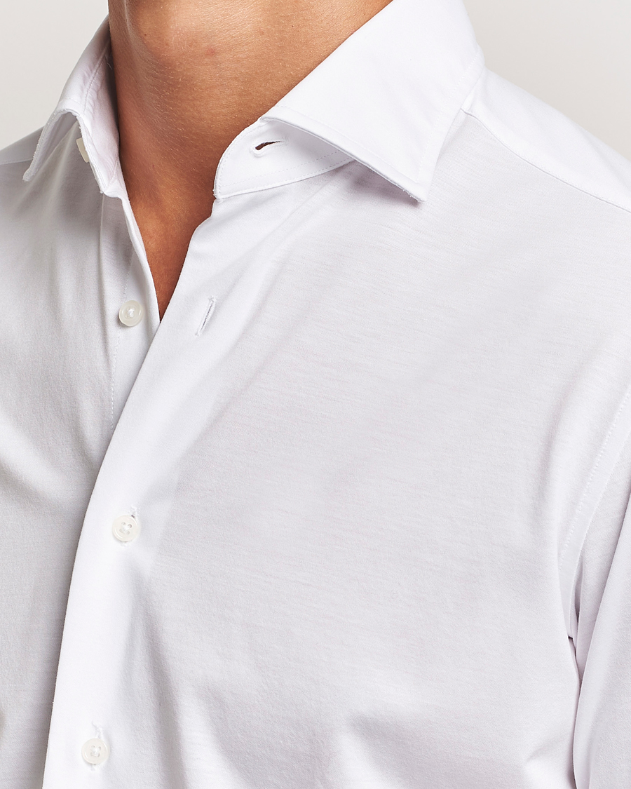 Men | Shirts | Grigio | Cotton Jersey Shirt White
