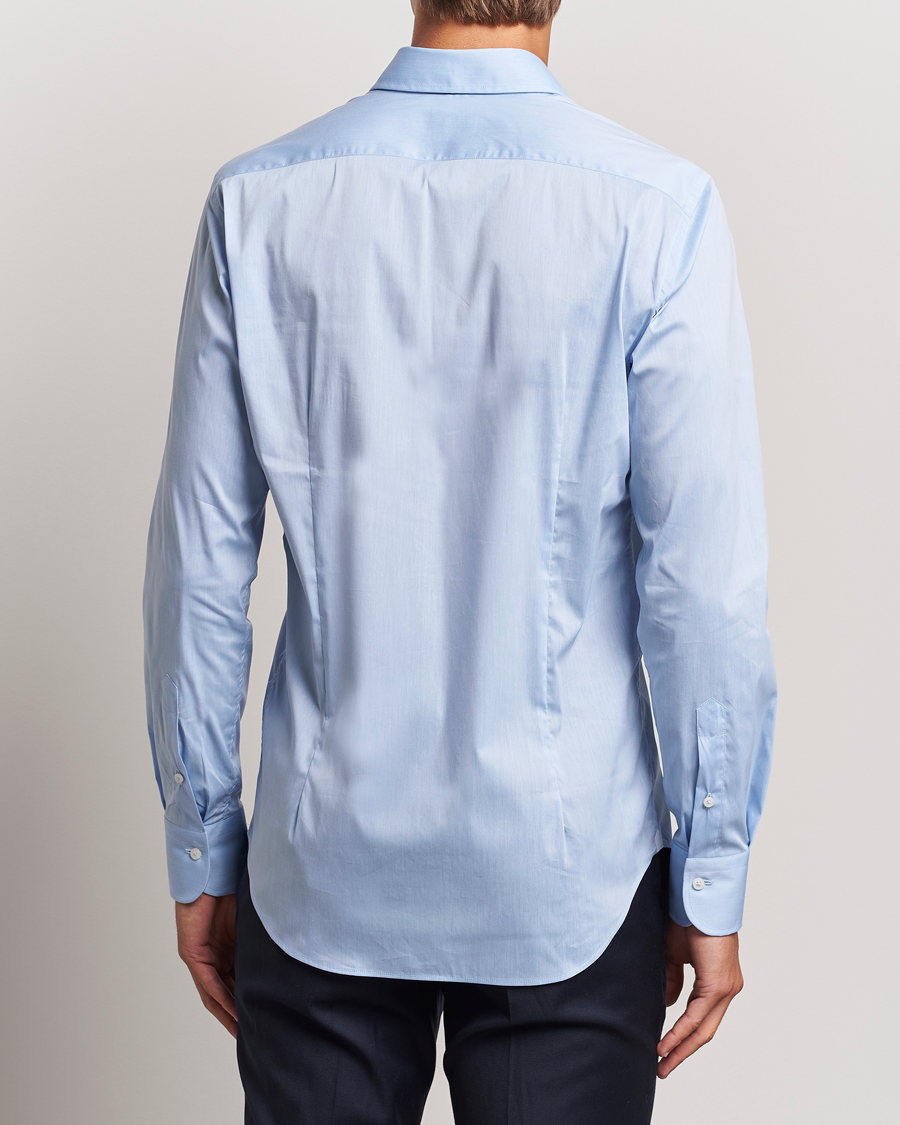 Men | Shirts | Grigio | Stretch Popeline Dress Shirt Light Blue