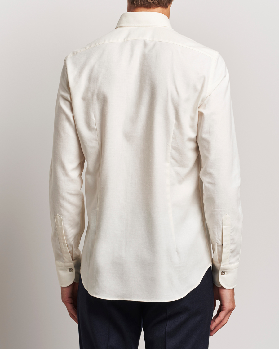 Men | Shirts | Grigio | Cotton Twill Shirt Off White