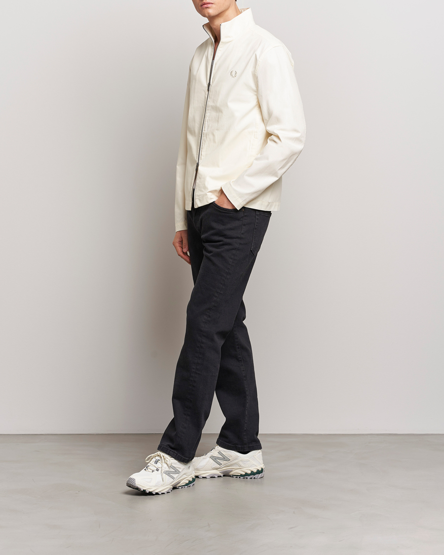 Men | Coats & Jackets | Fred Perry | Woven Ripstop Shirt Jacket Ecru