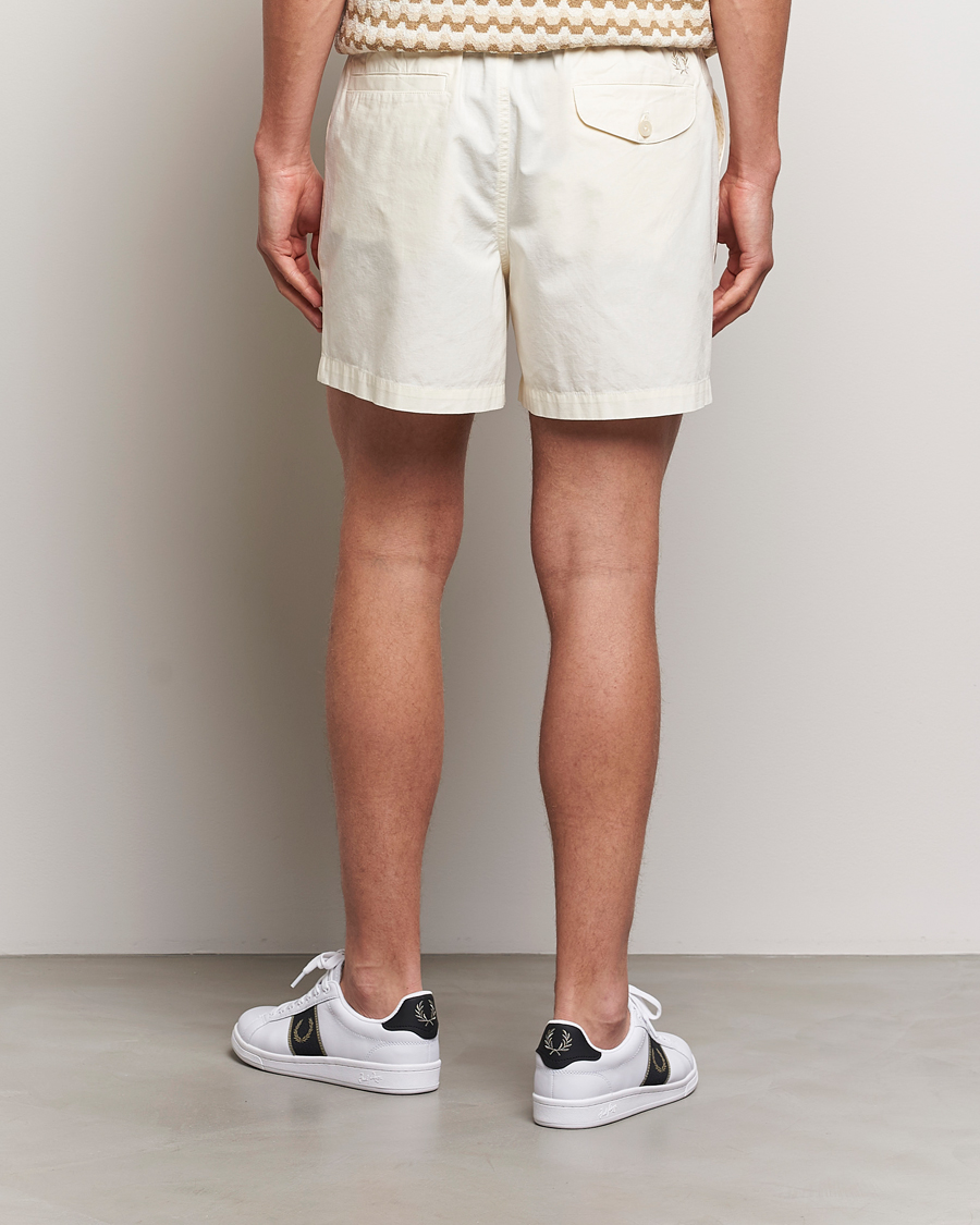 Men | Shorts | Fred Perry | Woven Ripstop Drawstring Shorts Ecru