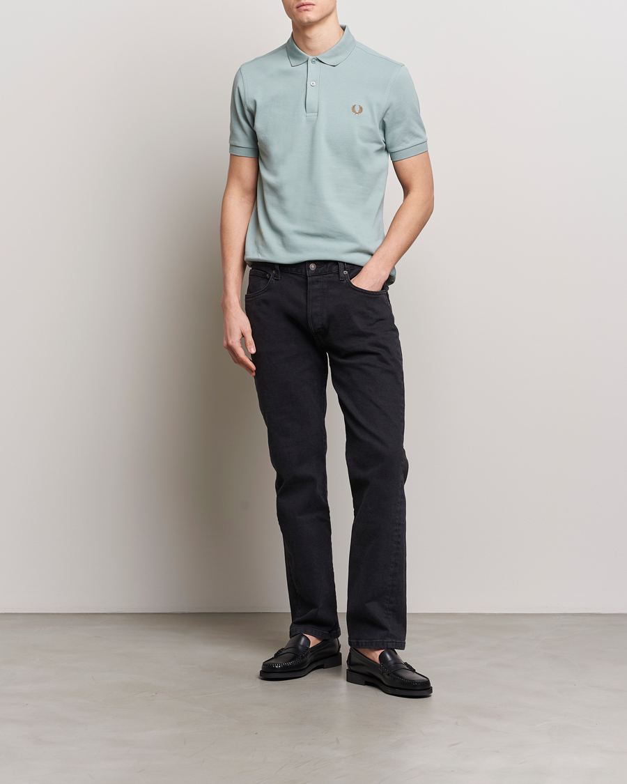Men | Polo Shirts | Fred Perry | Plain Polo Shirt Silver Blue