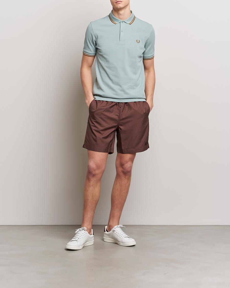 Men | Polo Shirts | Fred Perry | Twin Tipped Polo Shirt Silver Blue