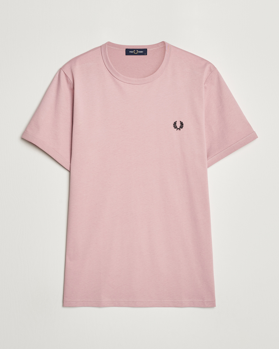 Men | T-Shirts | Fred Perry | Ringer T-Shirt Dusty Rose Pink