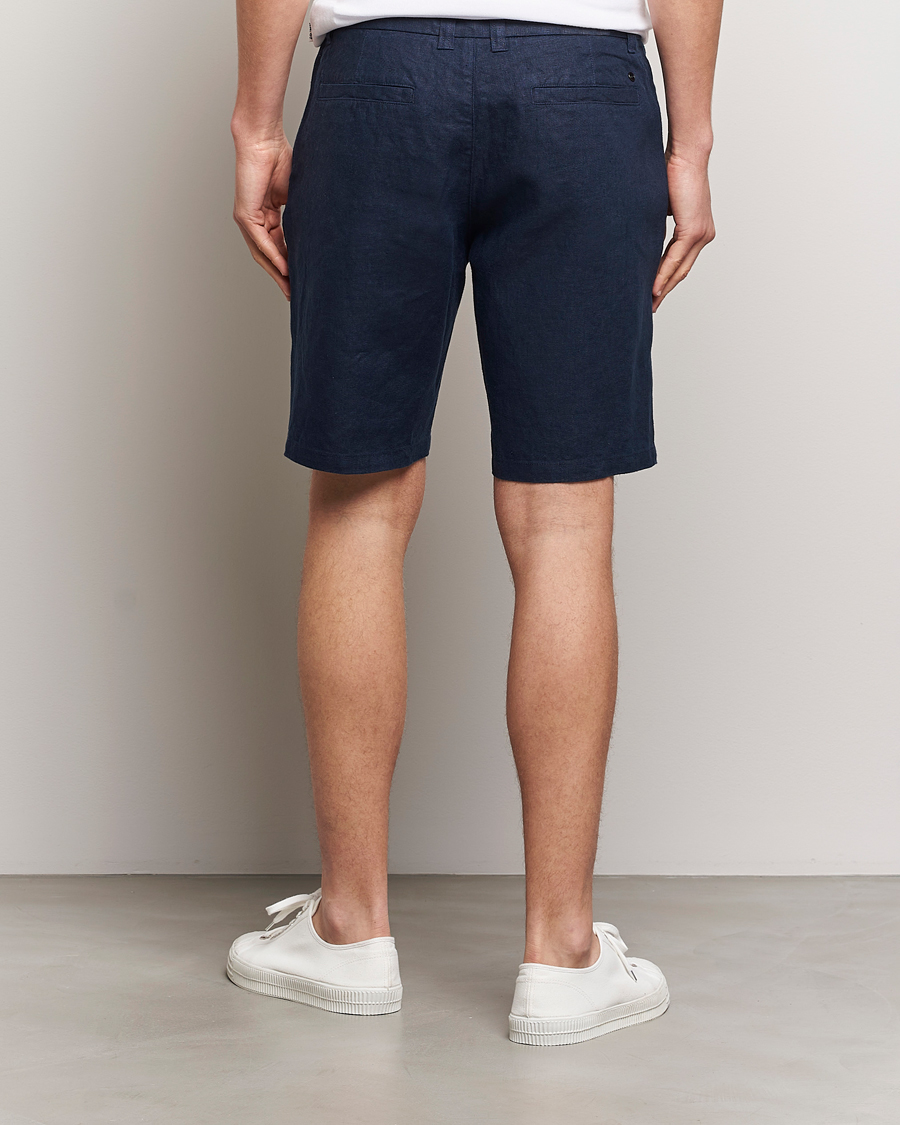 Men | Shorts | NN07 | Crown Linen Shorts Navy Blue