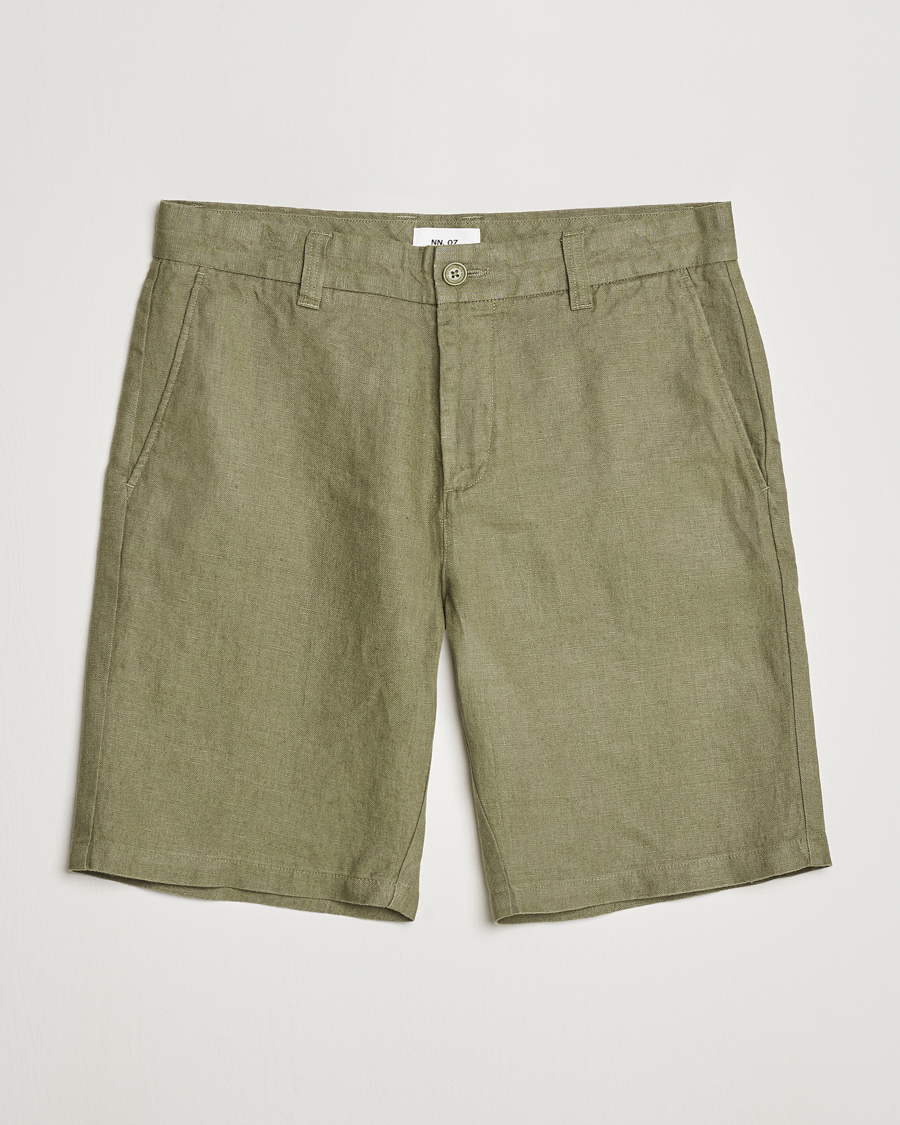 Men | Shorts | NN07 | Crown Linen Shorts Lichten Green