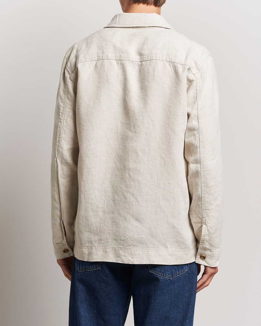 Men | Shirts | NN07 | Olav Linen Overshirt Oat
