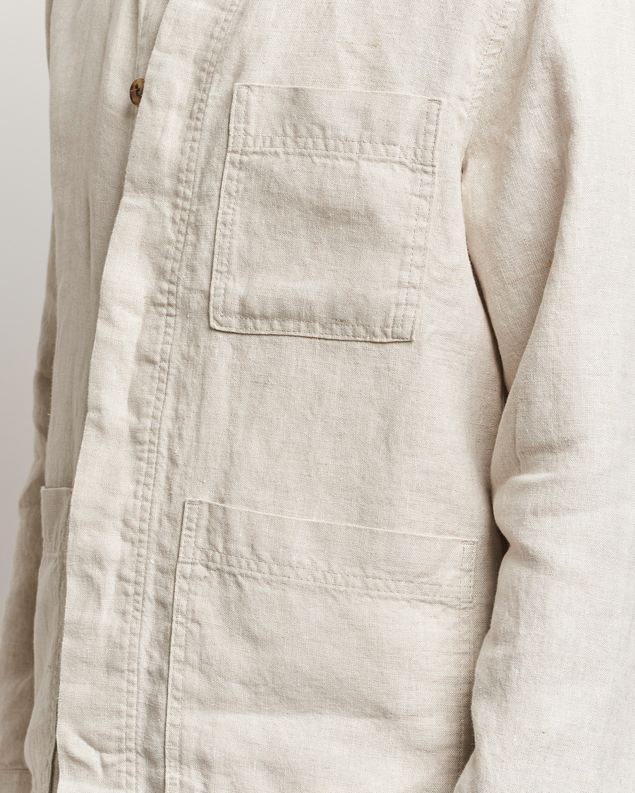Men | Shirts | NN07 | Olav Linen Overshirt Oat