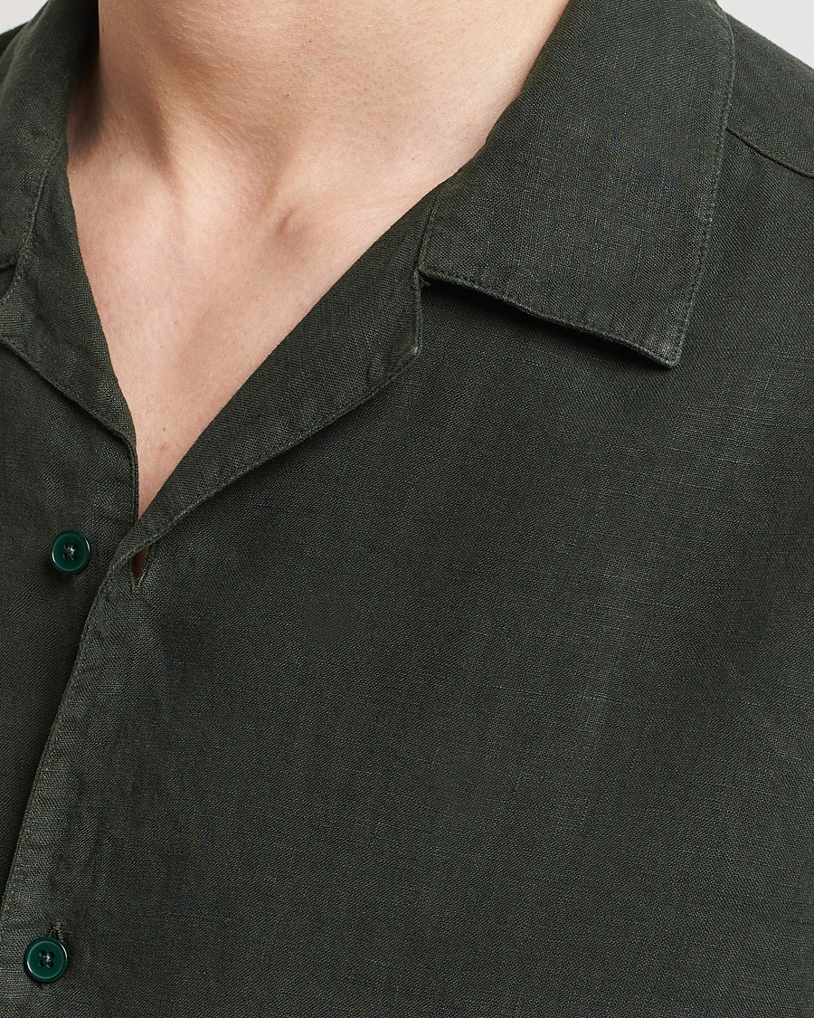 Men | Shirts | NN07 | Julio Linen Resort Shirt Rosin Green