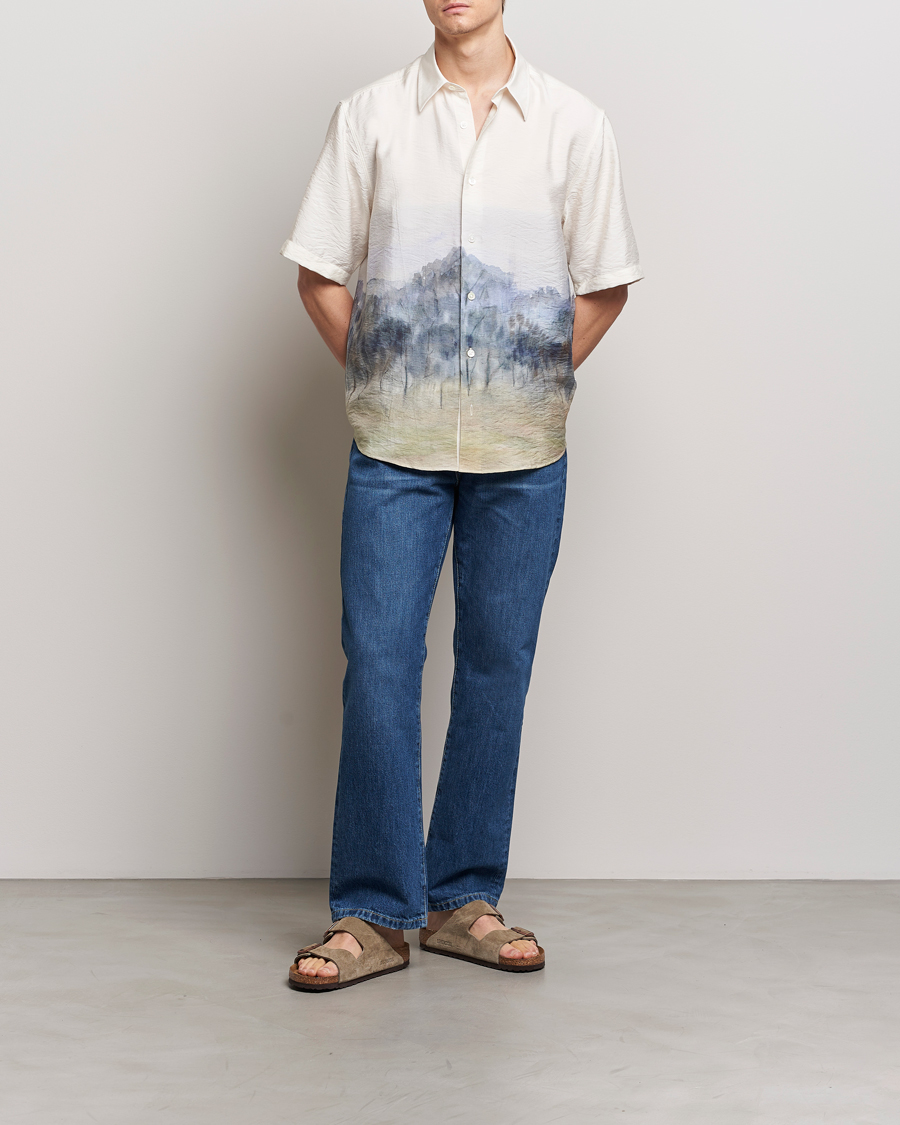 Men | Shirts | NN07 | Quinsy Printed Short Sleeve Shirt White Multi