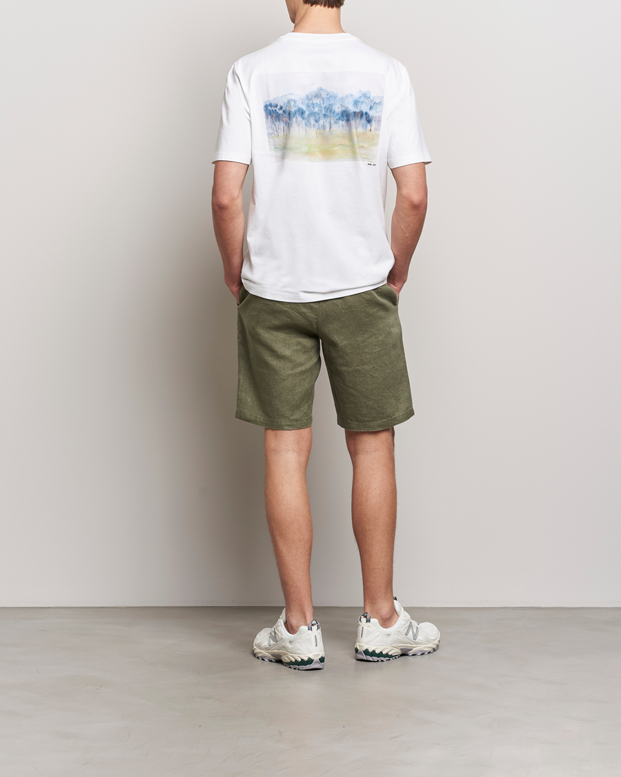 Men | T-Shirts | NN07 | Adam Printed Crew Neck T-Shirt White
