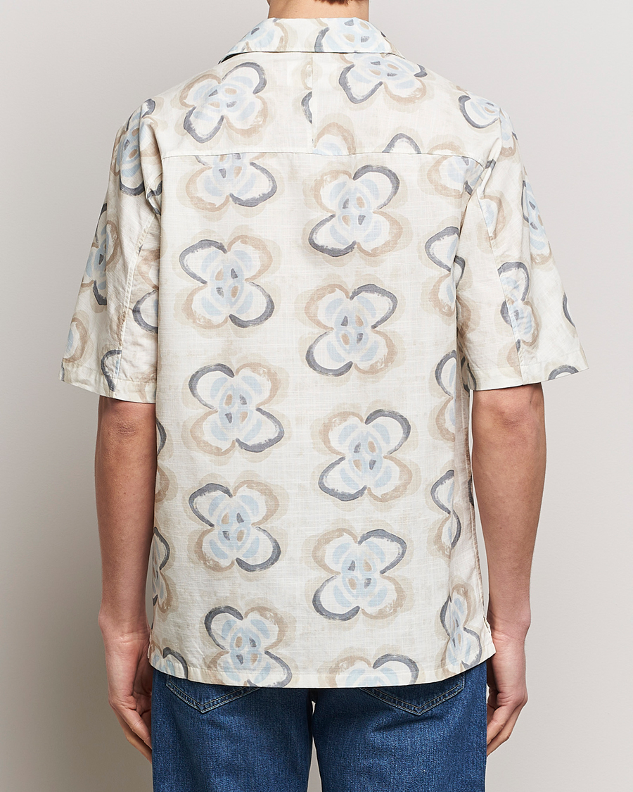 Men | Shirts | NN07 | Ole Printed Short Sleeve Shirt Ecru Multi