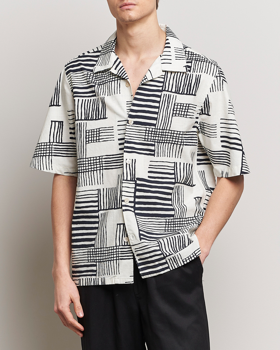 Men | Shirts | NN07 | Ole Printed Short Sleeve Shirt Black Multi