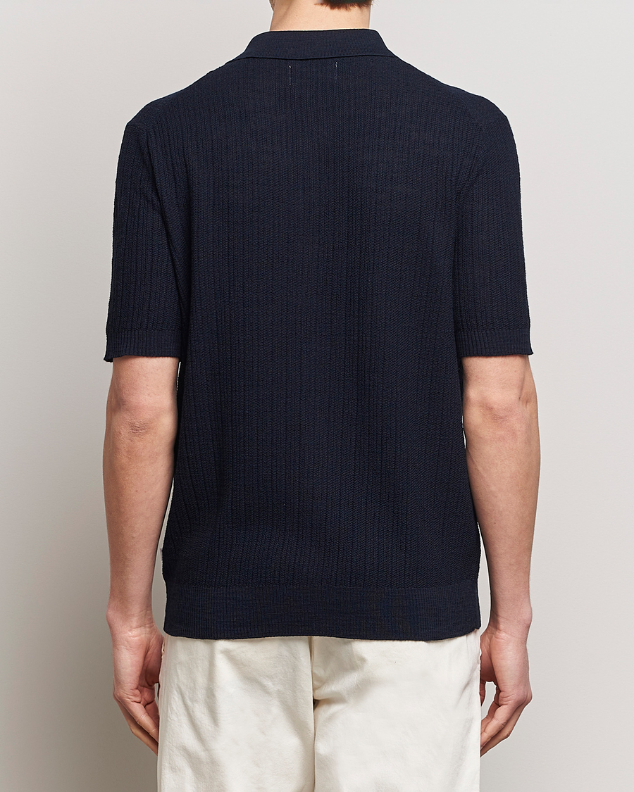 Men | Shirts | NN07 | Nolan Knitted Shirt Sleeve Shirt Navy Blue