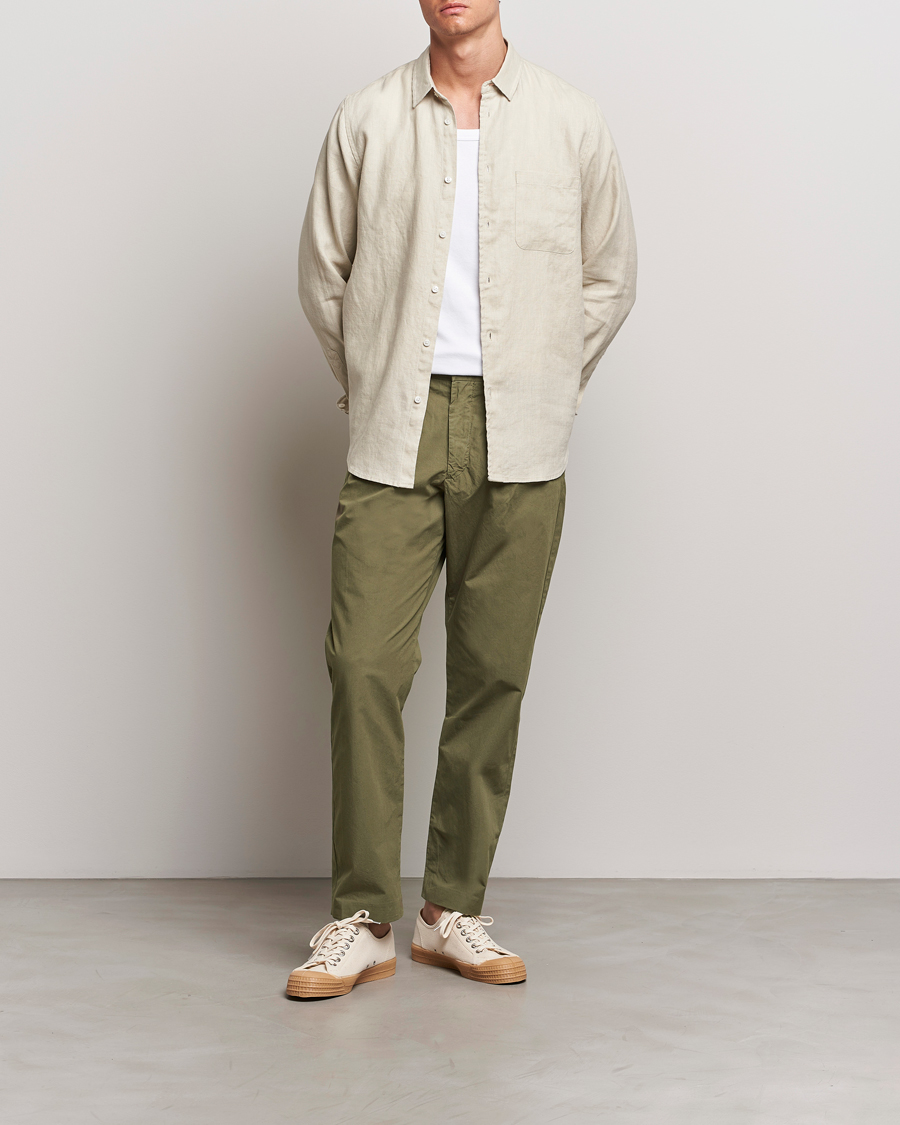 Men | Trousers | NN07 | Bill Cotton Trousers Capers Green