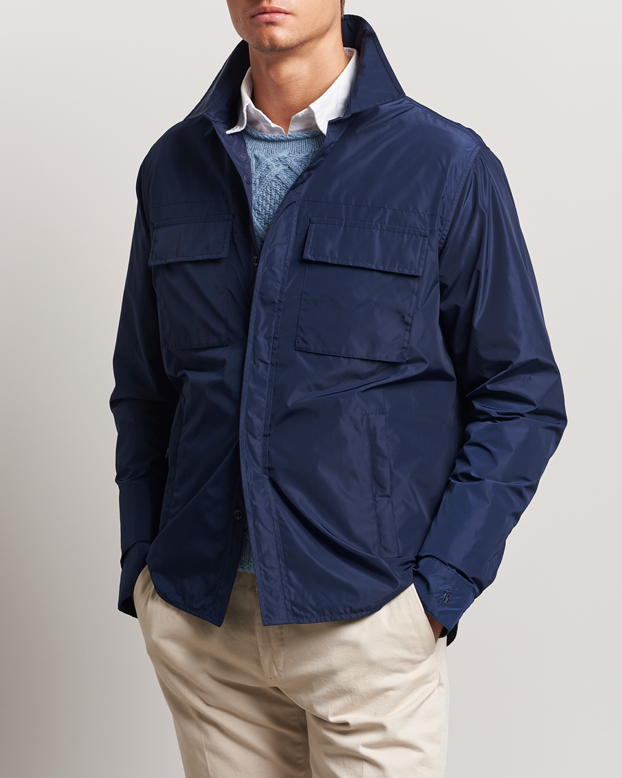 Men | Coats & Jackets | Polo Ralph Lauren | Water-Repellent Shirt Jacket Newport Navy