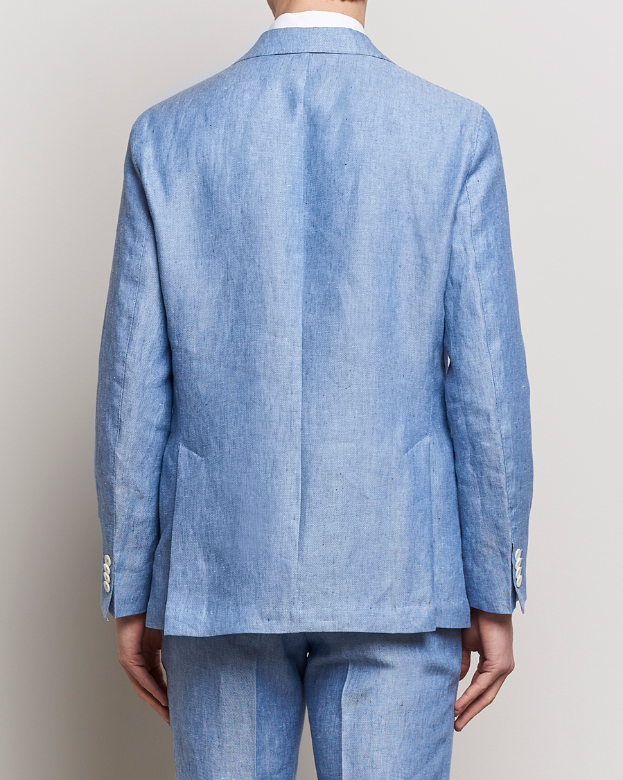 Men | Blazers | Oscar Jacobson | Ferry Soft Linen Blazer Smog Blue