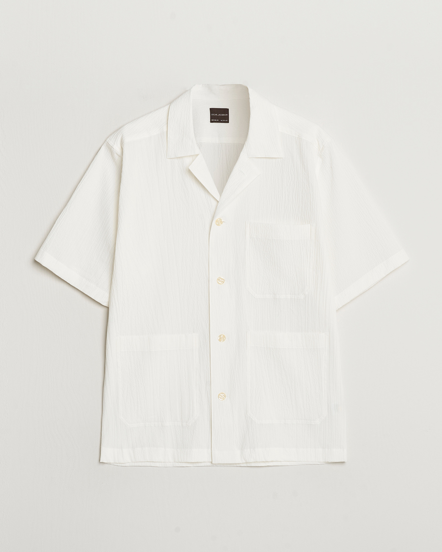 Men | Shirts | Oscar Jacobson | Hanks Reg Seersucker Shirt White