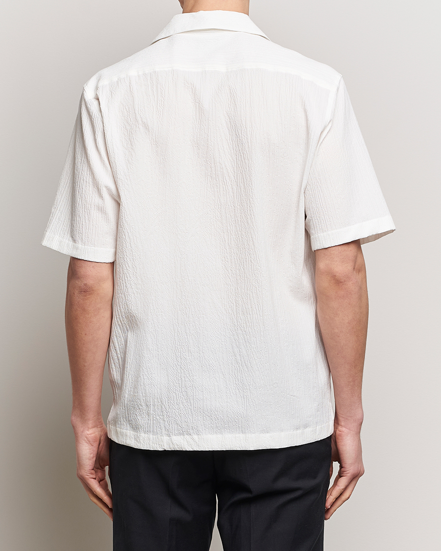 Men | Shirts | Oscar Jacobson | Hanks Reg Seersucker Shirt White