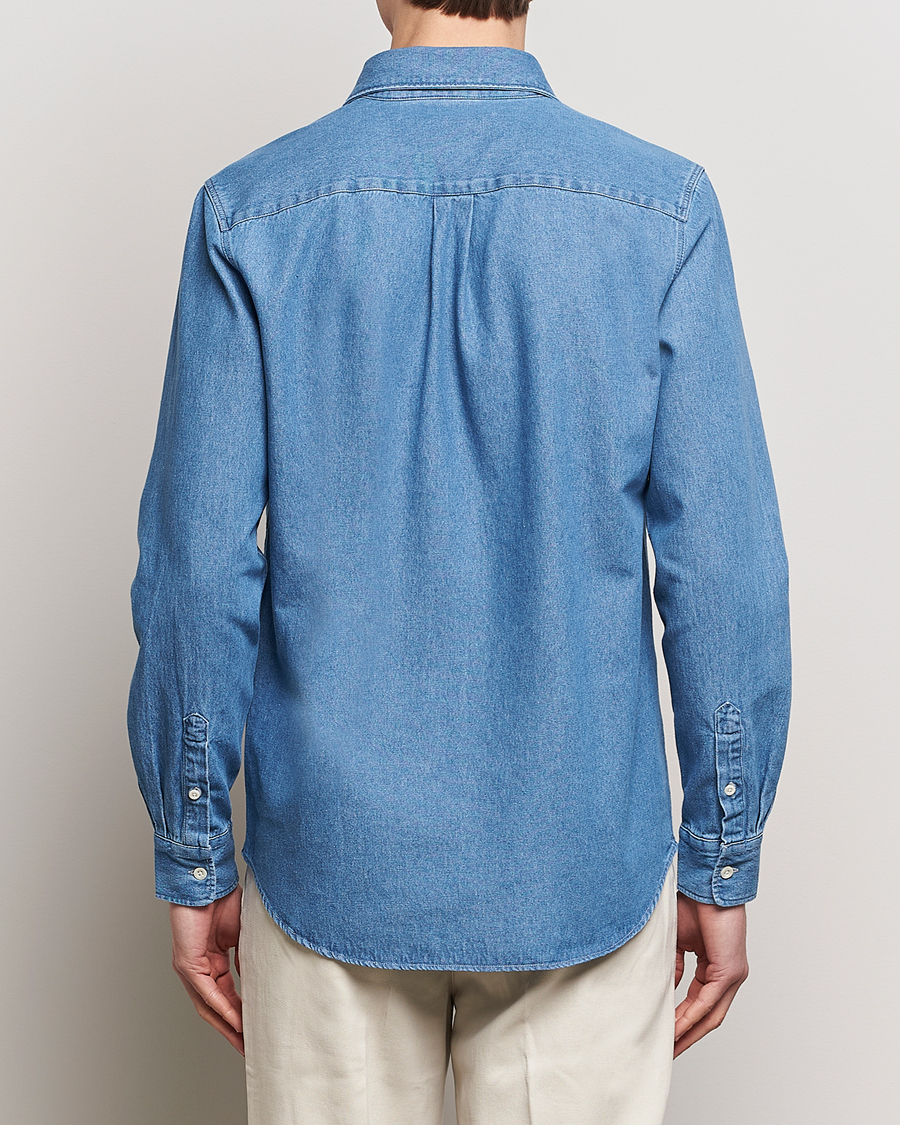 Men | Shirts | A Day's March | Mason Denim Shirt Light Blue