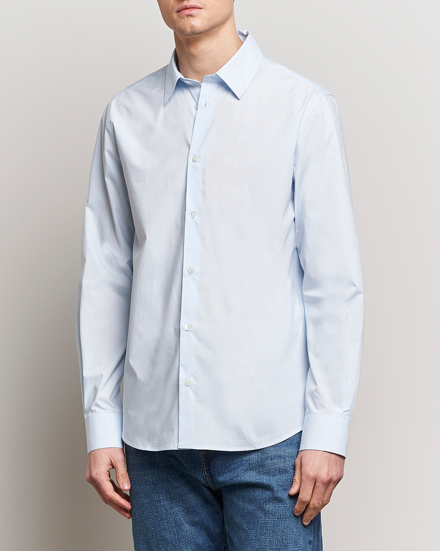 Men | Shirts | A Day's March | Tipton Poplin Shirt Sky Blue