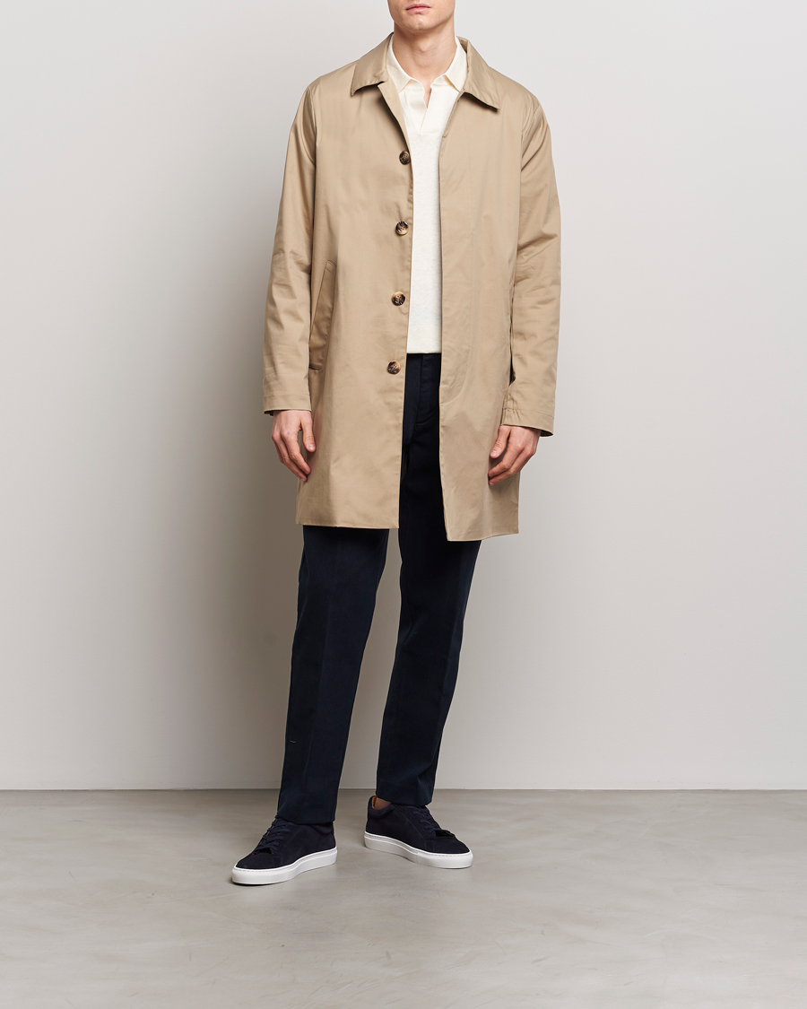 Men | Trousers | A Day's March | Miller Cotton Lyocell Trousers Navy