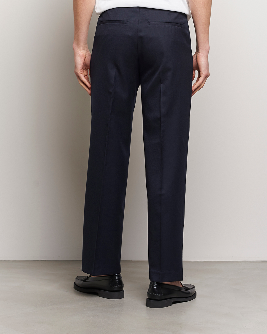 Men | Trousers | A Day's March | Edward Relaxed Wool Trousers Navy