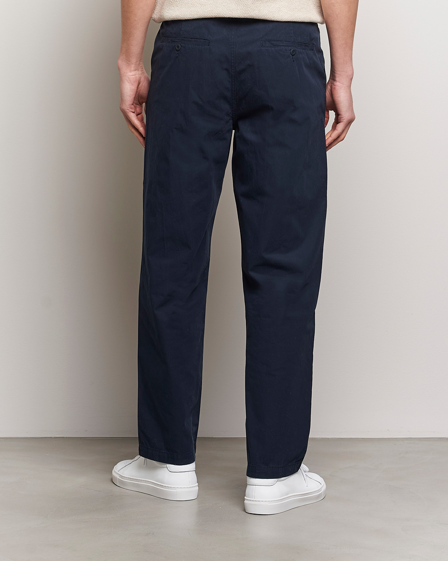 Men | Trousers | A Day's March | Redwood Light Cotton Trousers Navy