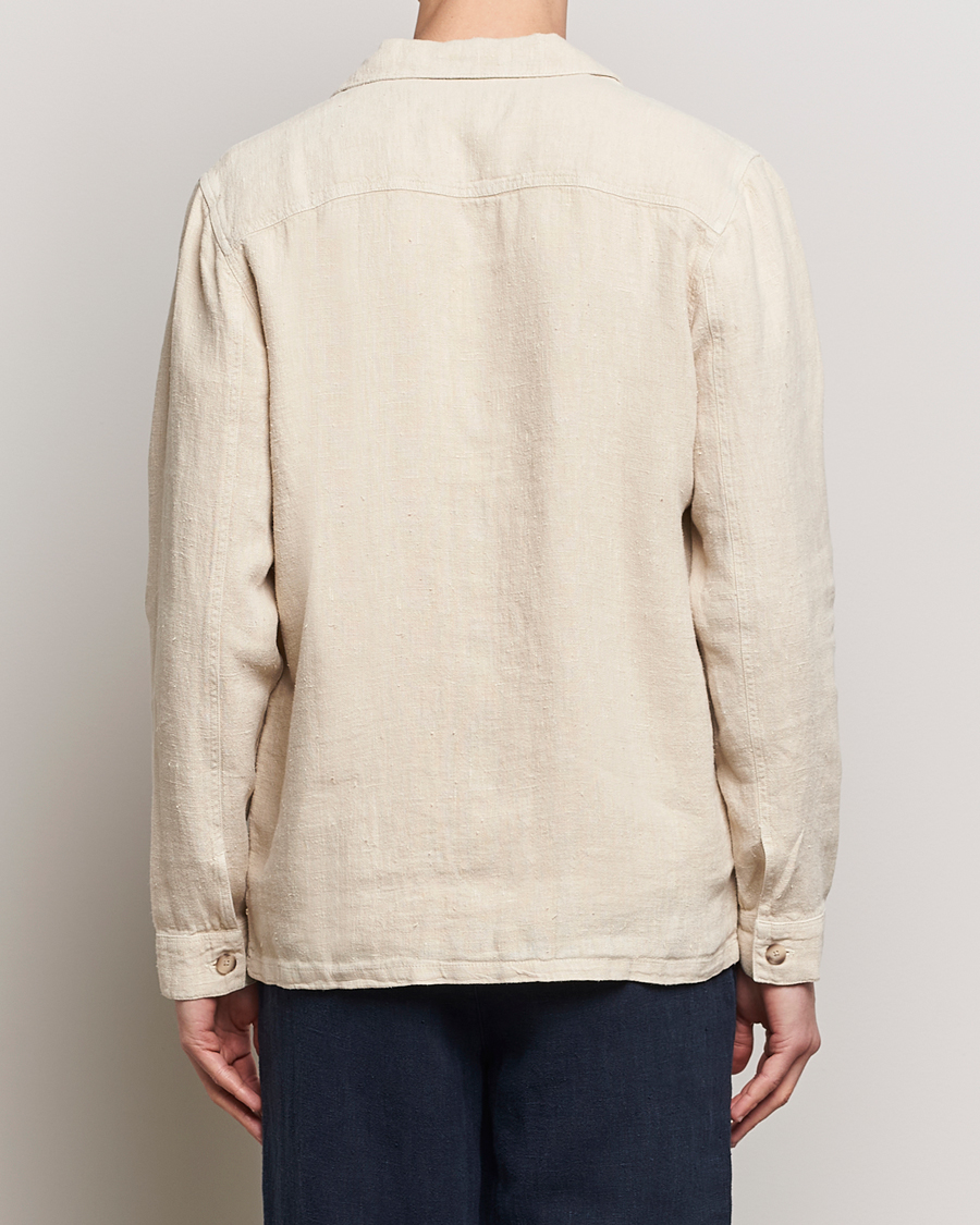 Men | Coats & Jackets | A Day's March | Banagher Linen Overshirt Oyster