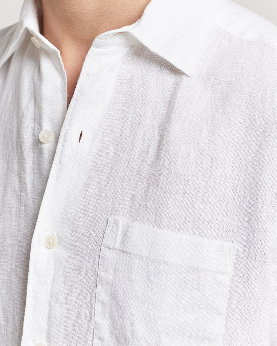 Men | Shirts | A Day's March | Abu Linen Shirt White