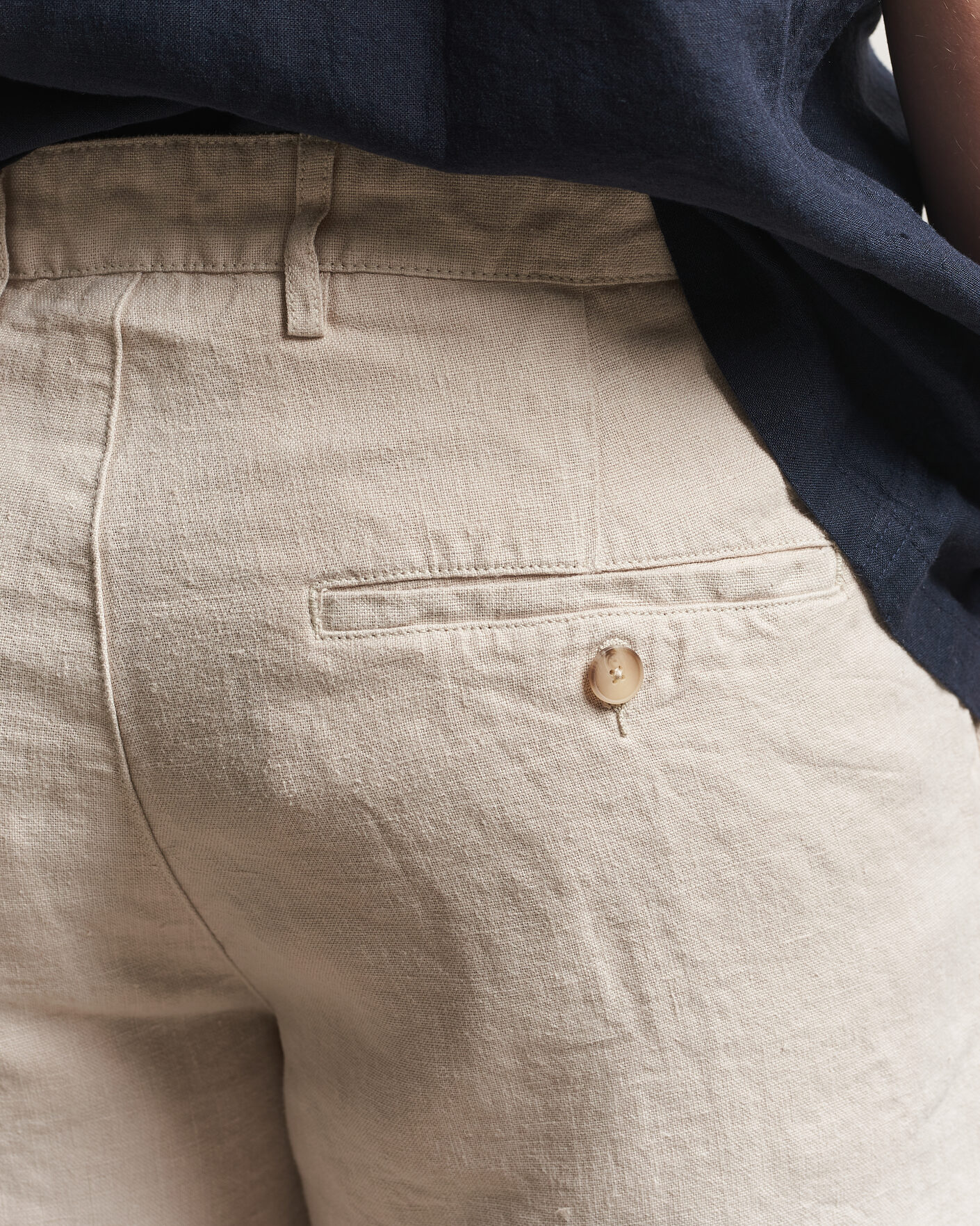 Men | Shorts | A Day's March | Luny Linen Shorts Oyster