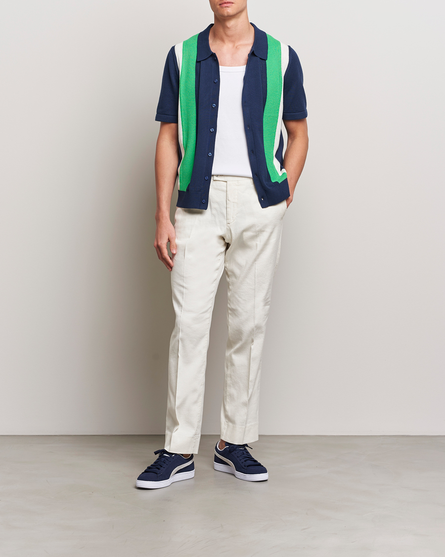 Men | Shirts | J.Lindeberg | Reymond Structure Knit Estate Blue