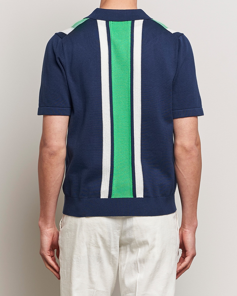 Men | Shirts | J.Lindeberg | Reymond Structure Knit Estate Blue