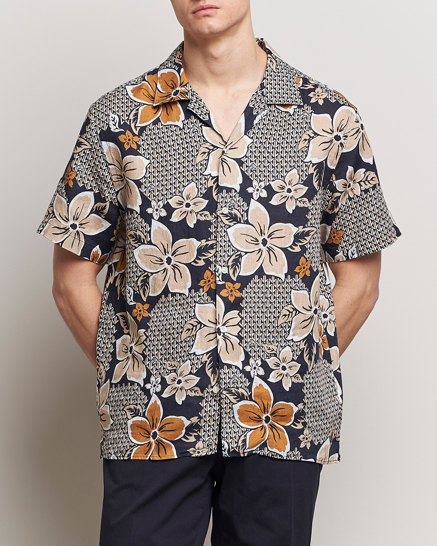 Men | Shirts | J.Lindeberg | Elio Linen Island Floral Shirt Island Floral Mix