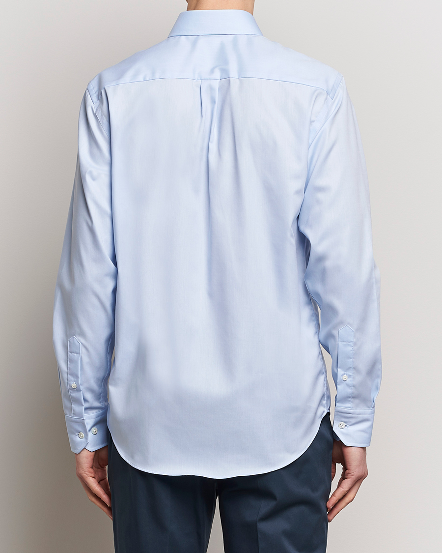 Men | Shirts | Oscar Jacobson | Reg Fit Cut Away Non Iron Twill Light Blue