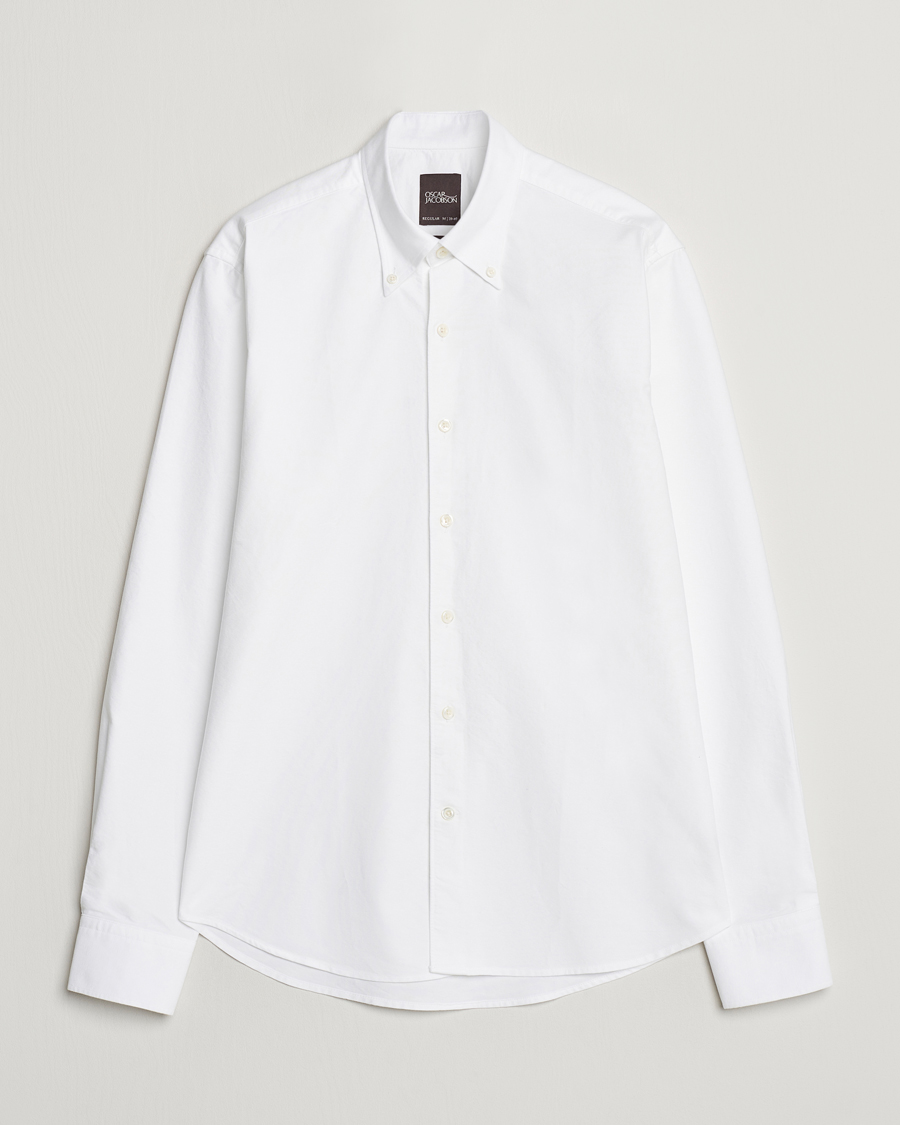 Men | Shirts | Oscar Jacobson | Reg Fit BD Casual Oxford Optical White