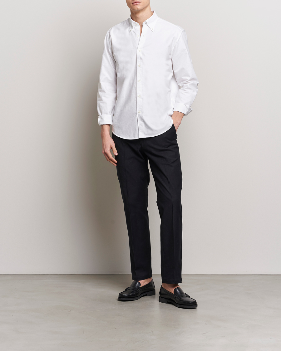 Men | Shirts | Oscar Jacobson | Reg Fit BD Casual Oxford Optical White