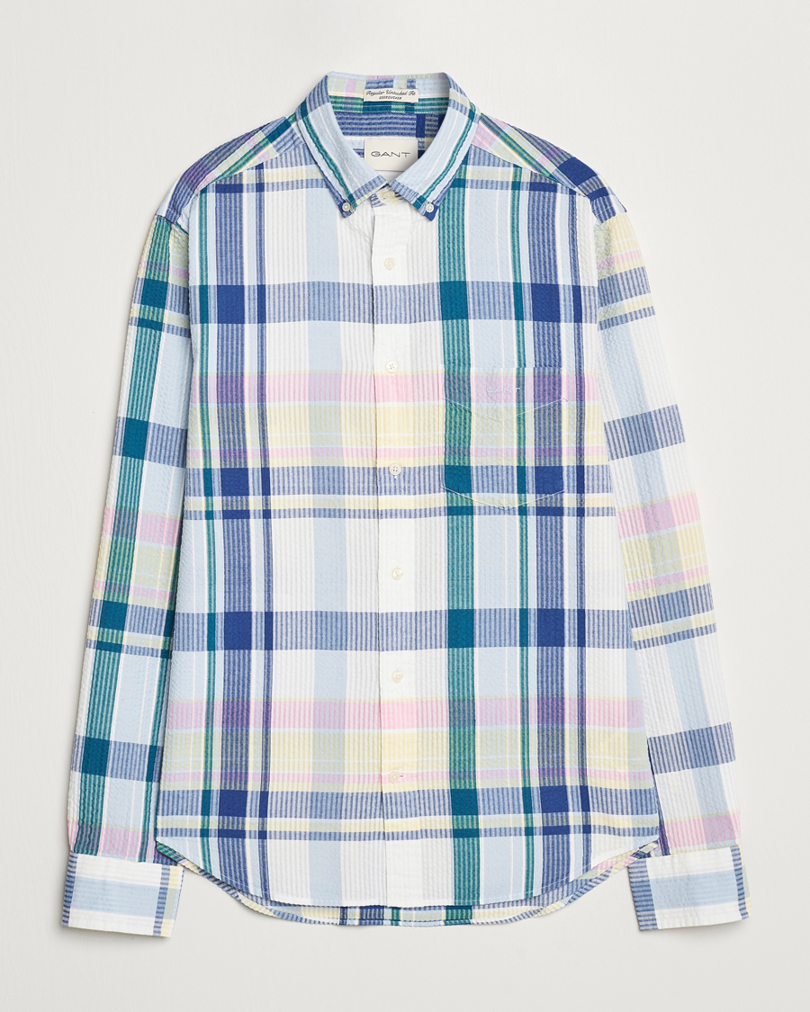 Men | Shirts | GANT | Reg Seersucker Madras Shirt Multi