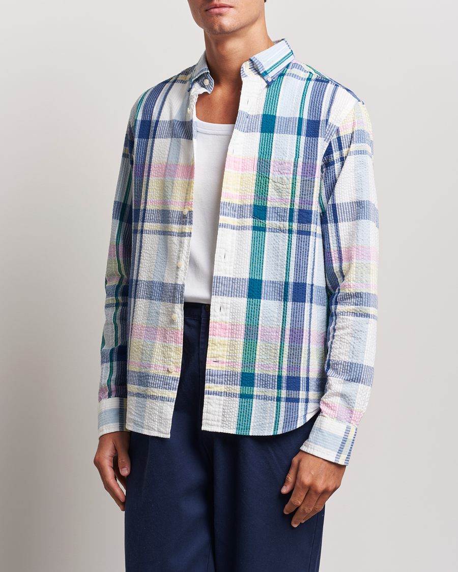 Men | Shirts | GANT | Reg Seersucker Madras Shirt Multi
